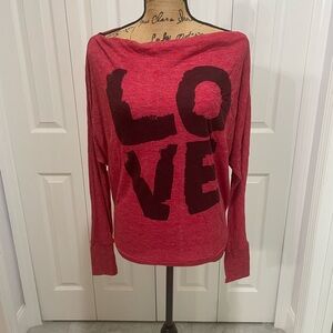 Papaya Crew Neck Dolman Long Sleeve Top Sz M